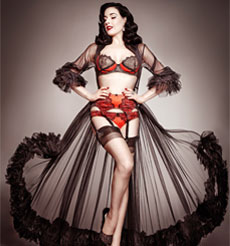 Lingerie Von Follies By Dita Von Teese Collection Man Catcher Rouge