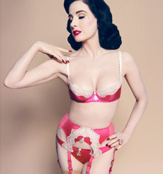Lingerie Von Follies By Dita Von Teese Collection Starlift Magenta