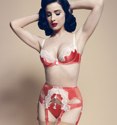 Lingerie Von Follies By Dita Von Teese Collection Star Lift Rose