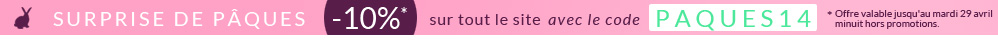 Pâques : -10% sur tout le site